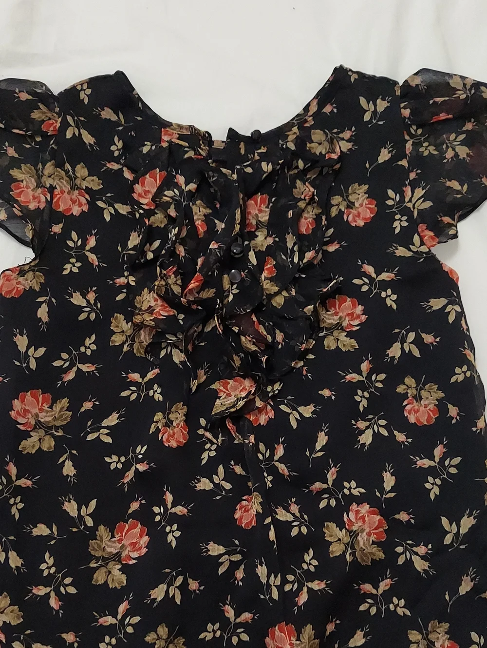 Ralph Lauren girl's floral crinkle georgette dress Size 6